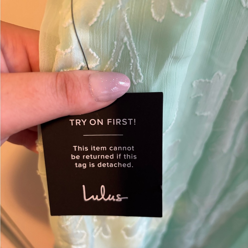 Lulus Tailor Made For You Mint Green Jacquard Lace-Up Maxi Dress - Picture 7 of 12